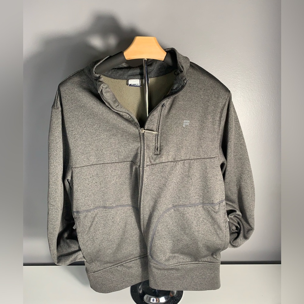 Fila sport men’s zip up hooded jacket Size small